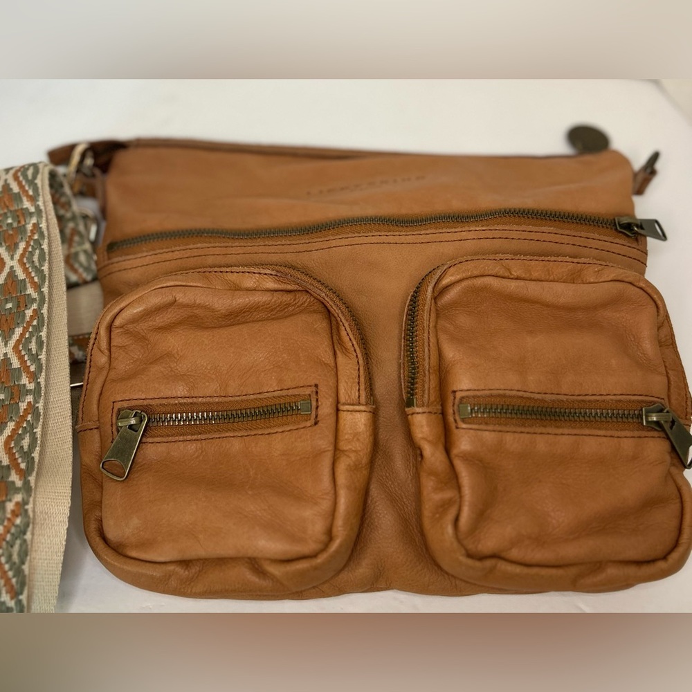 Liebeskind soft leather messenger bag NWT  leather crossbody strap replaced.